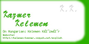 kazmer kelemen business card